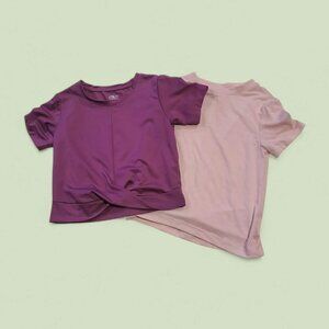 Athletic Works all in motion tee shirt lot of 2 Girls XS 4 5
